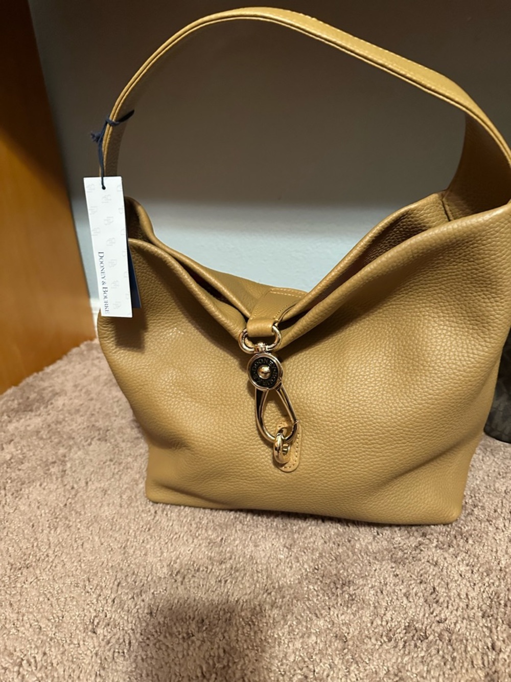 Dooney & Bourke Toffee Pebbled Leather Hobo